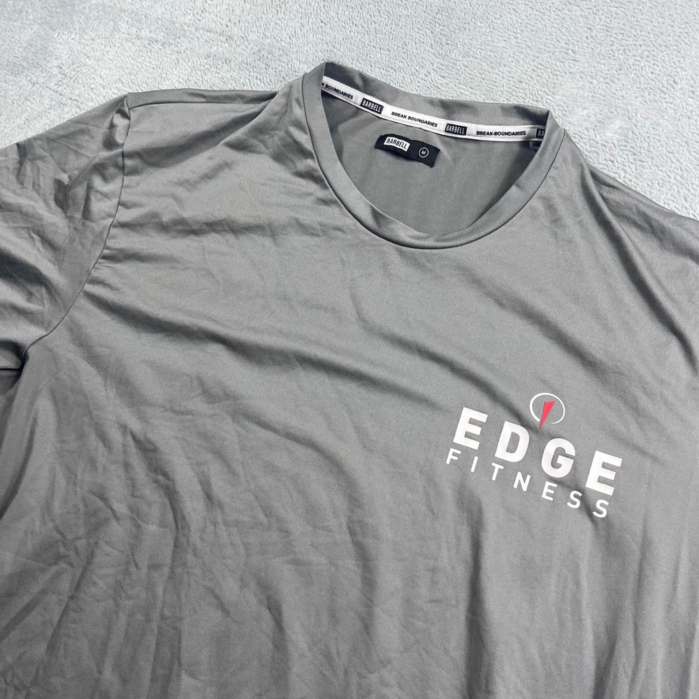 Barbell Apparel Mens‎ Gray Edge Fitness Break Boundaries Gym T-Shirt Size Medium